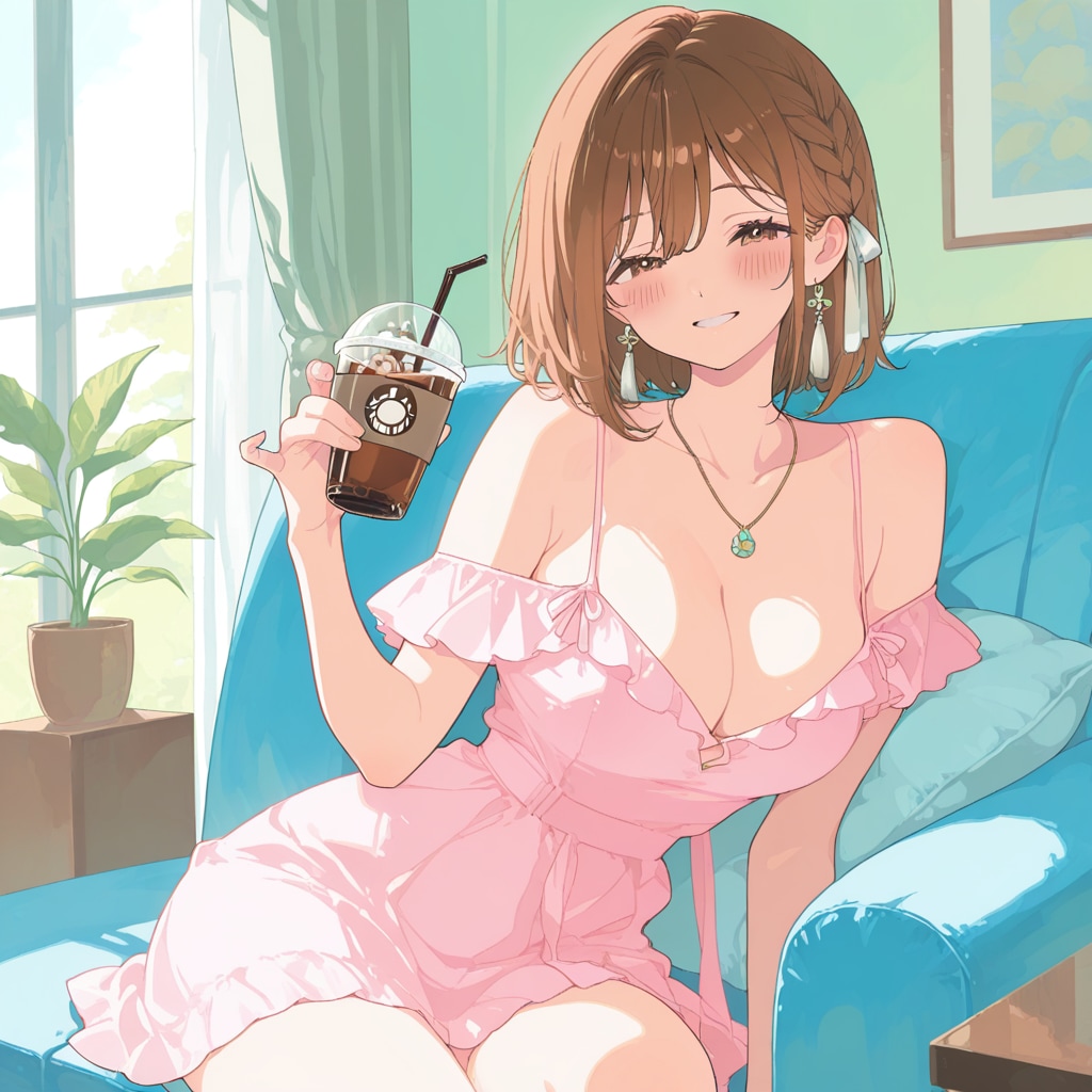 割烹着の妻　この服買ってくれてありがとう。でもねちょっと恥ずかしいね