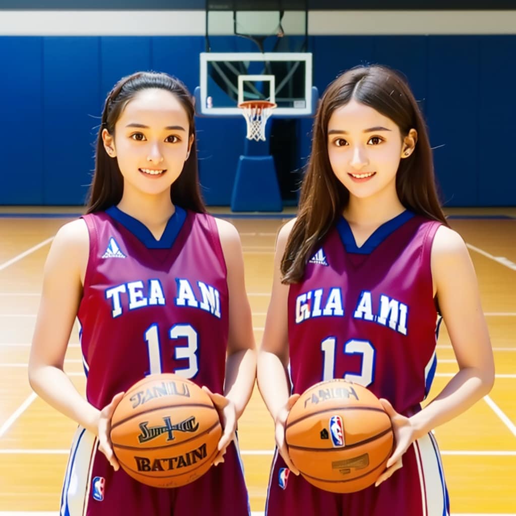 双子バスケ姉妹 | の人気AIイラスト・グラビア