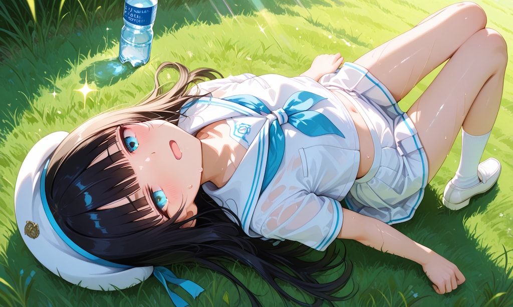 暑さでぐったり