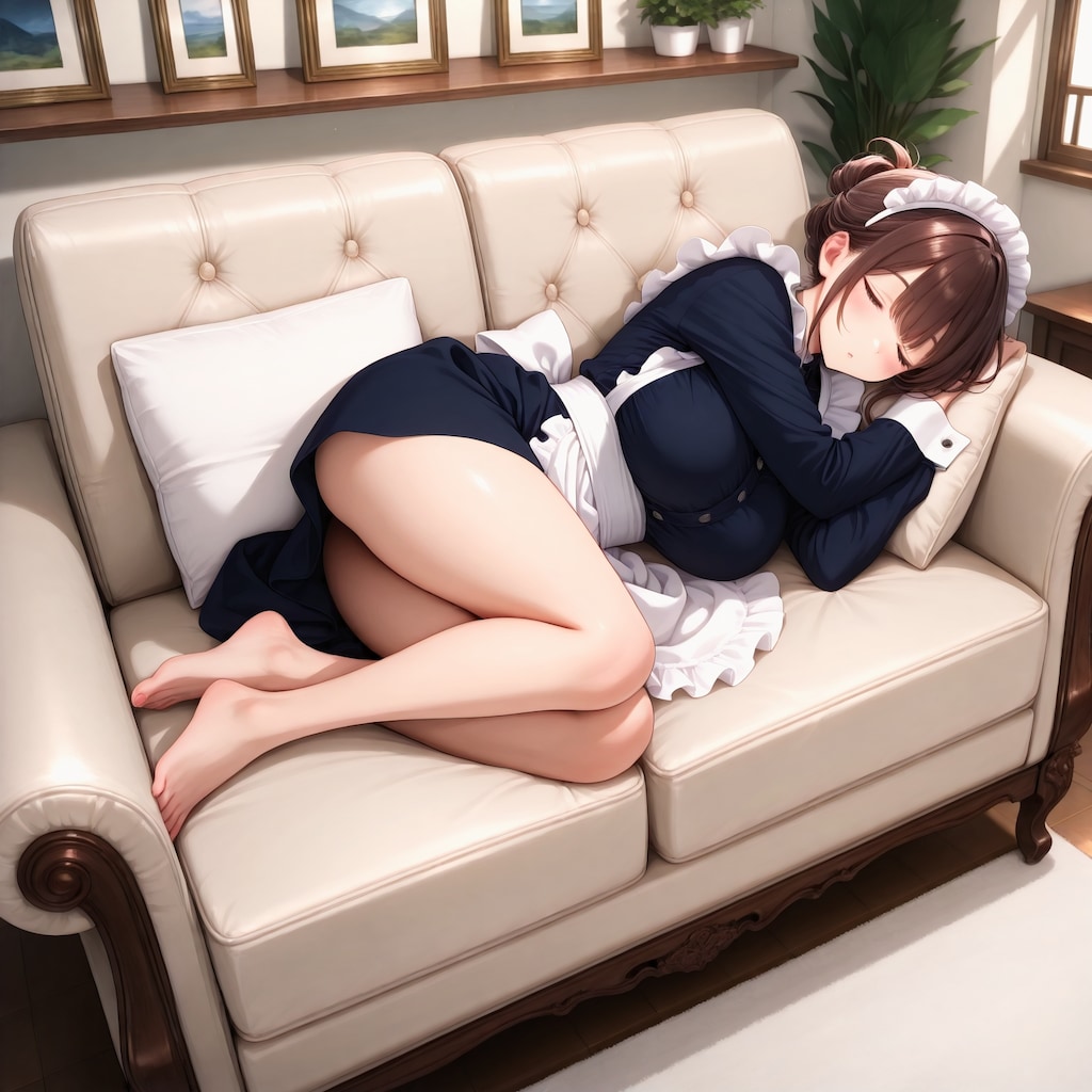 1124（お昼寝中のメイド）