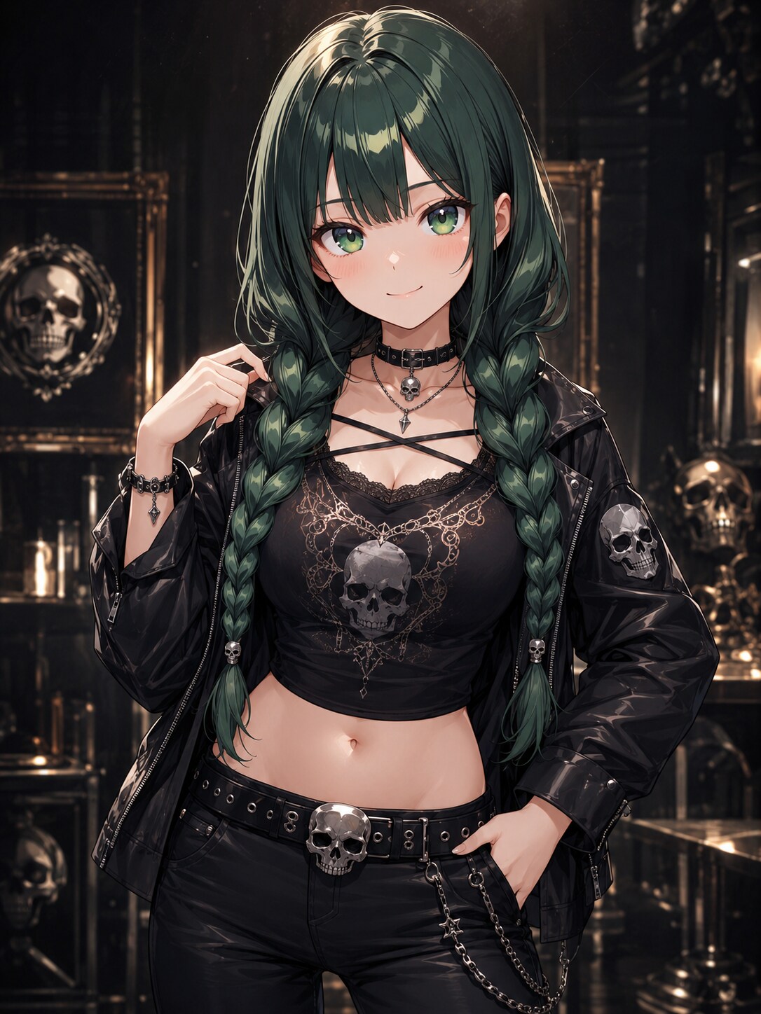 髑髏コーディネートの翠莉ちゃん