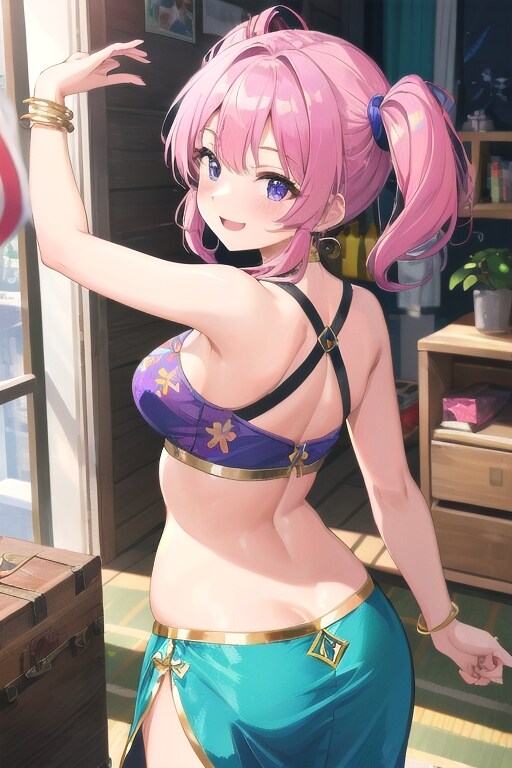ご主人様❤どうですか?絵梨奈のベリーダンスは！店長（凛々花さん）は週に２回ベリーダンス教室に通ってるんですよ。私も店長のスタイルに憧れます❤