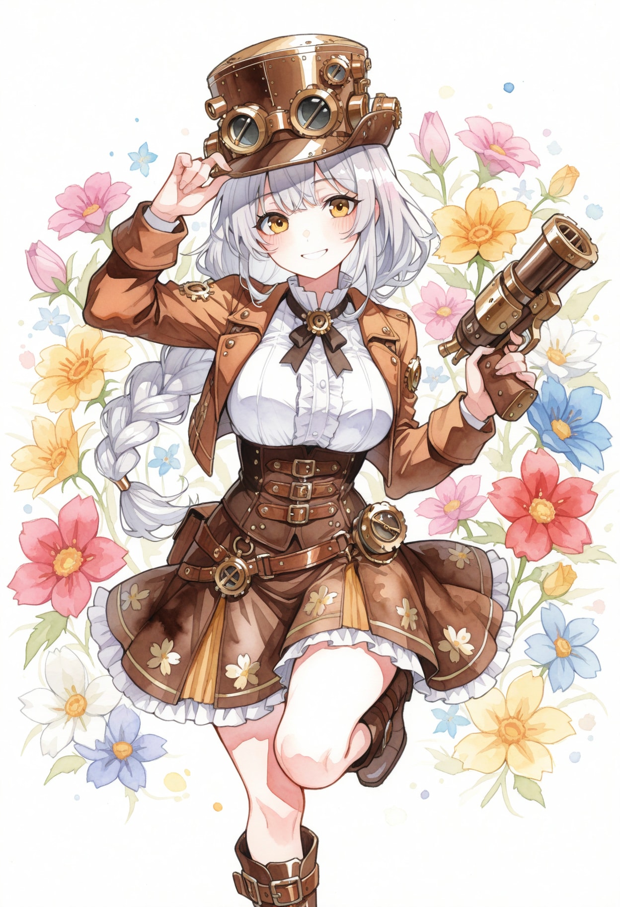 看板娘　flowers | の人気AIイラスト・グラビア