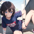 包帯巻いているボーイッシュな女の子 2枚目