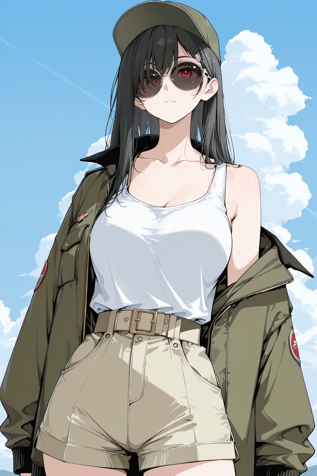 ししょちゃんミリタリーコーデ風