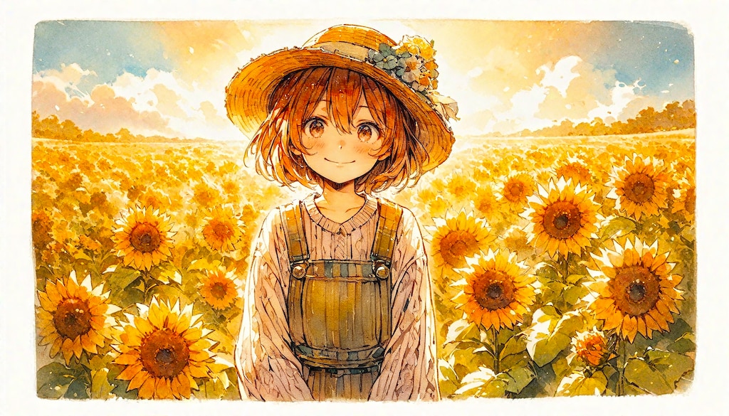 ひまわりと少女18