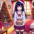 クリスマスケーキと、黒髪ロング少女★その1(5枚) 3枚目