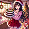 クリスマスケーキと、黒髪ロング少女★その1(5枚) 5枚目