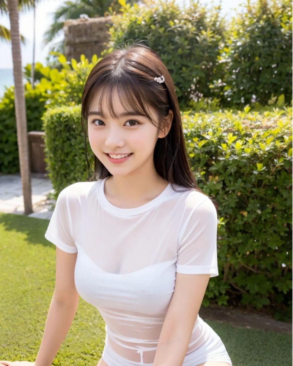 彼女（アイドル）とビーチで撮影会