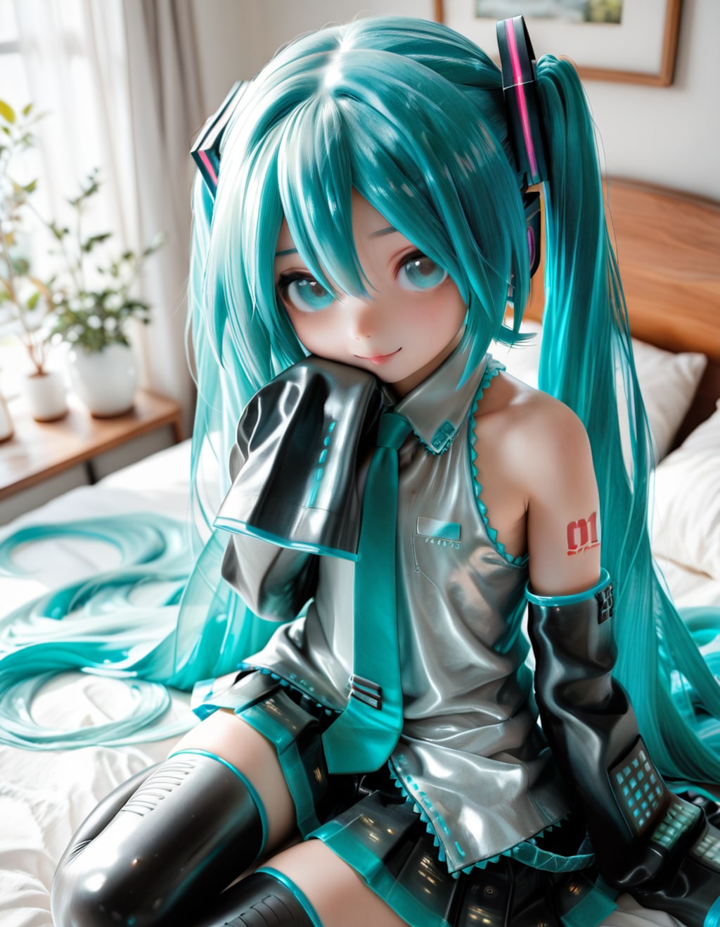 初〇ミク_001（グレー）