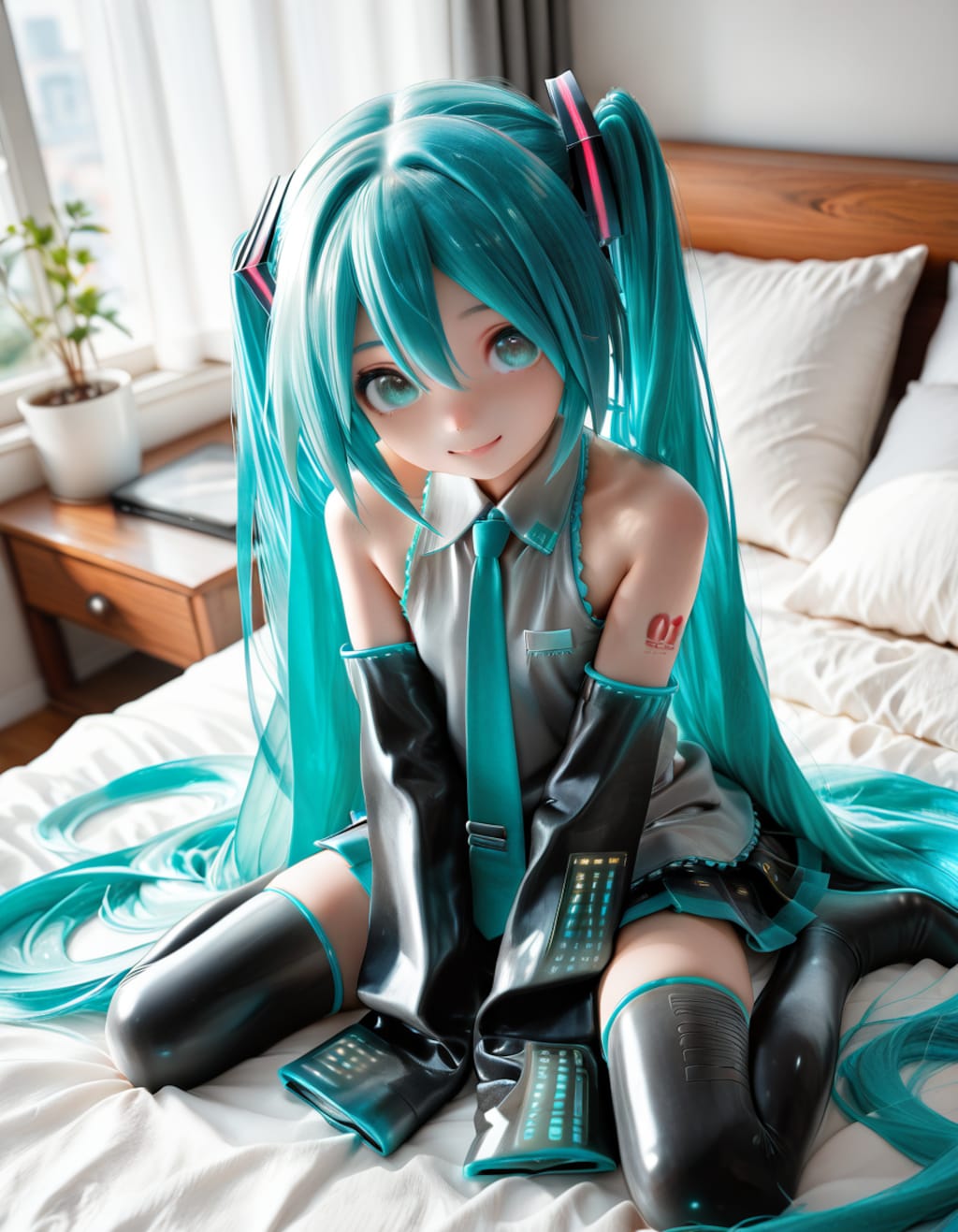 初〇ミク_001（グレー）