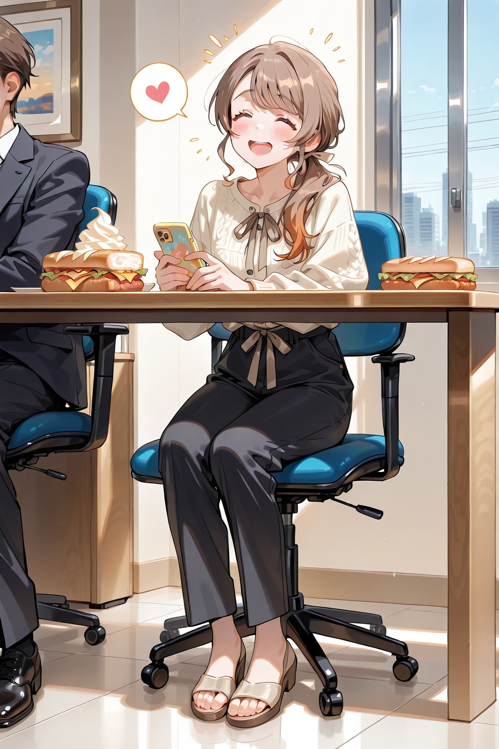 胸元がゆるい先輩✨️👩💻️
