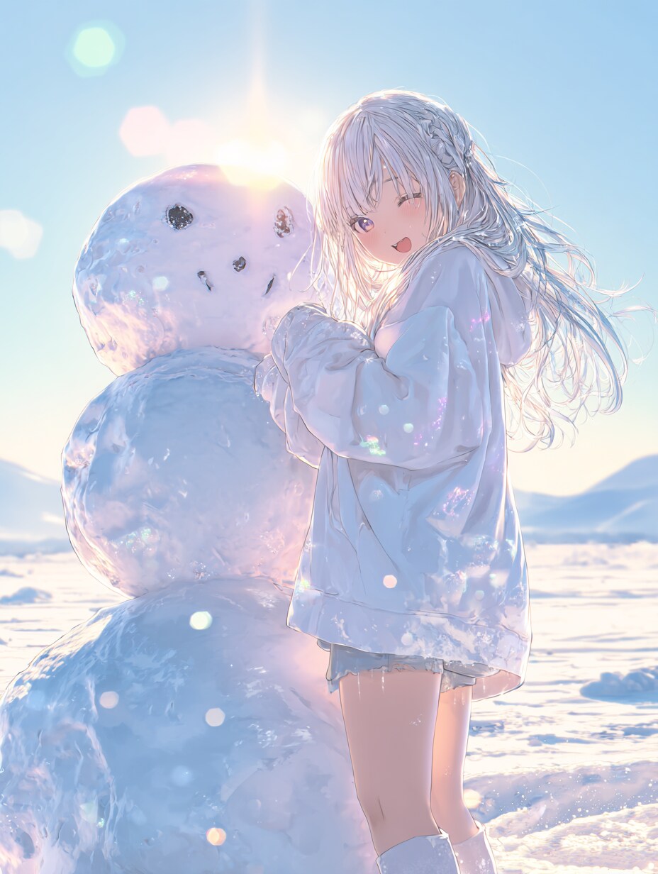 大きな雪だるま | の人気AIイラスト・グラビア