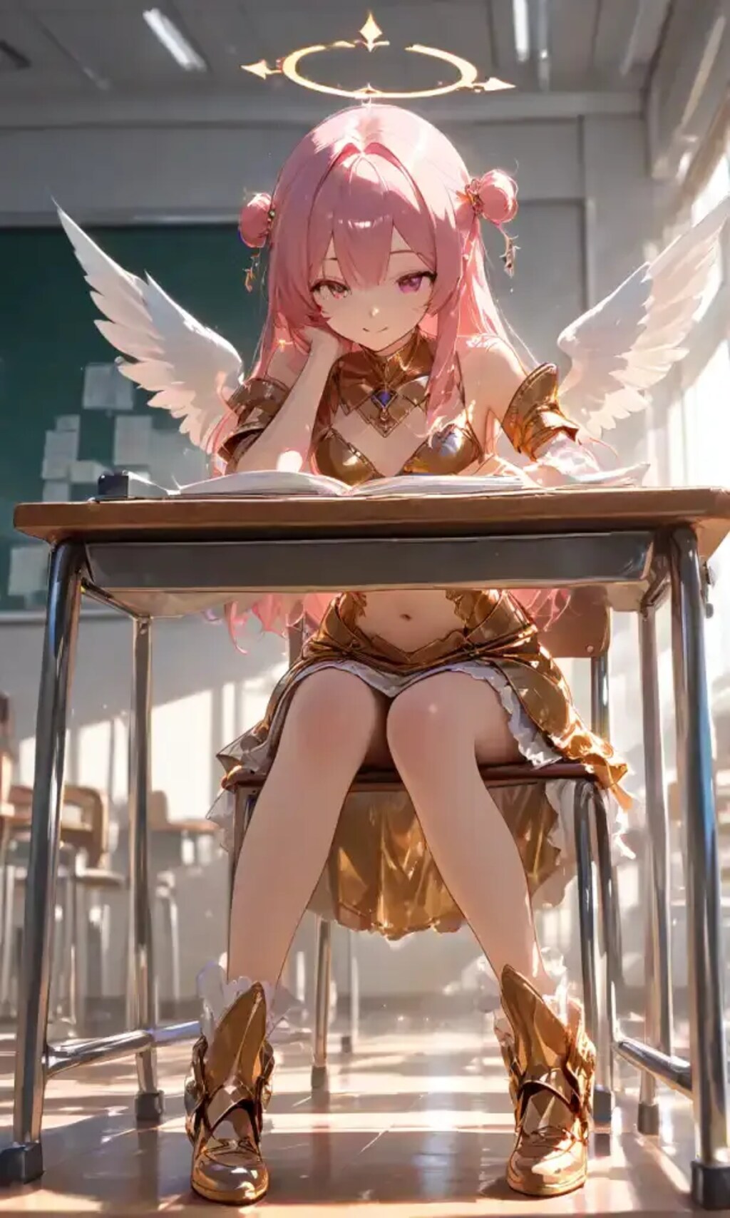 ピンク髪天使ちゃん学校