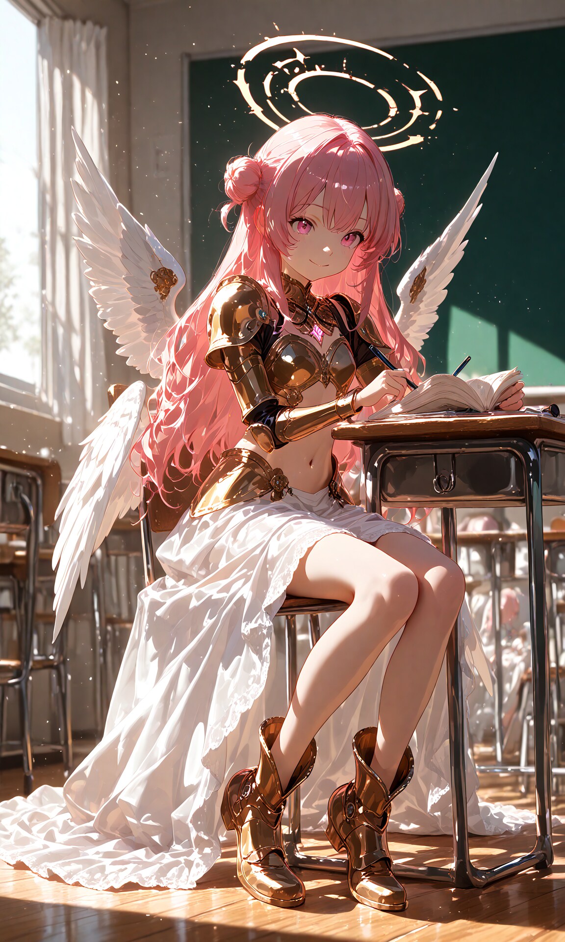 ピンク髪天使ちゃん学校