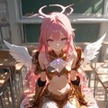 ピンク髪天使ちゃん学校 4枚目