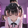 おまけ。地雷系ちゃん無気力えっち試作（二穴責め・串刺し） 3枚目