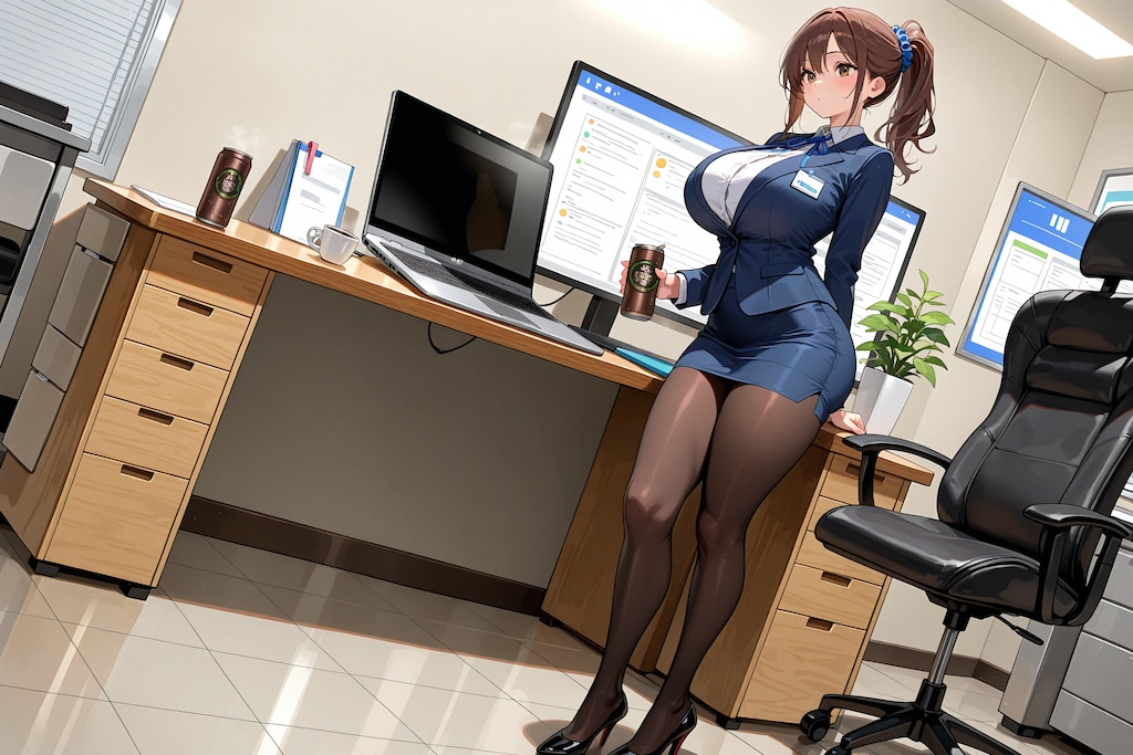 コーヒーを飲む渓守さん