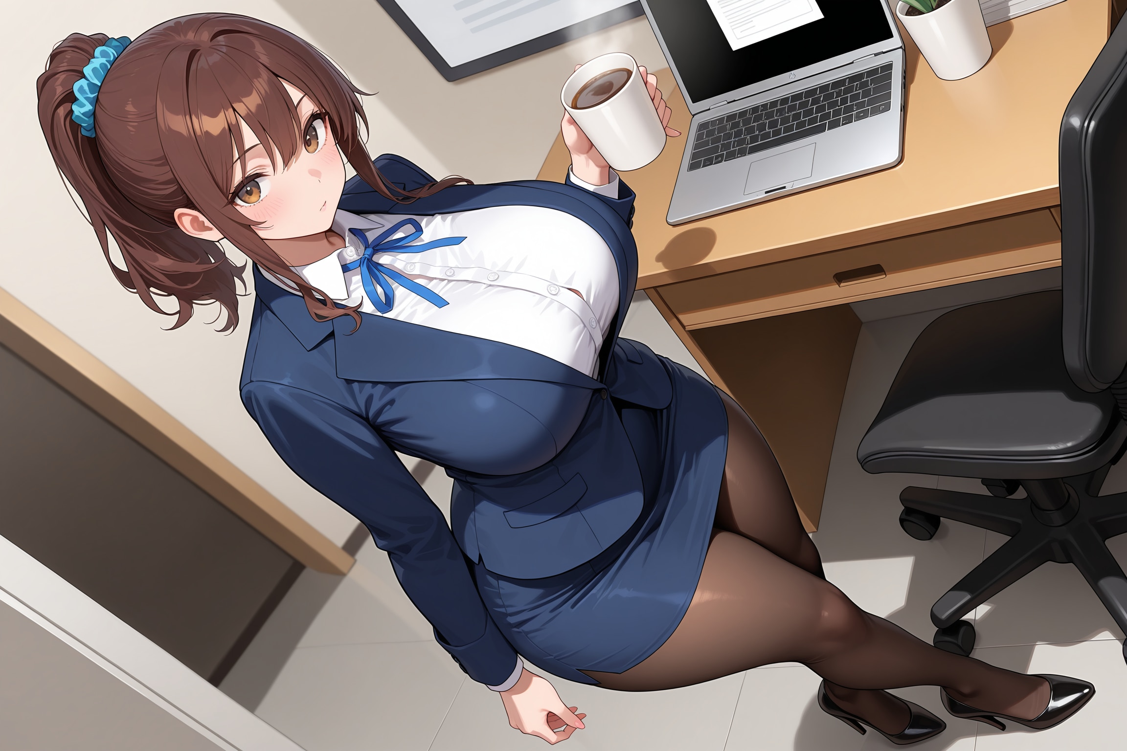 コーヒーを飲む渓守さん | の人気AIイラスト・グラビア