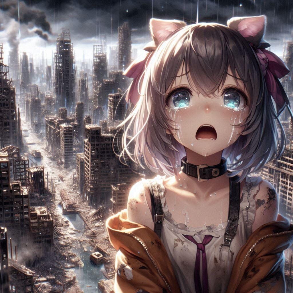 荒廃した世界で叫ぶ少女