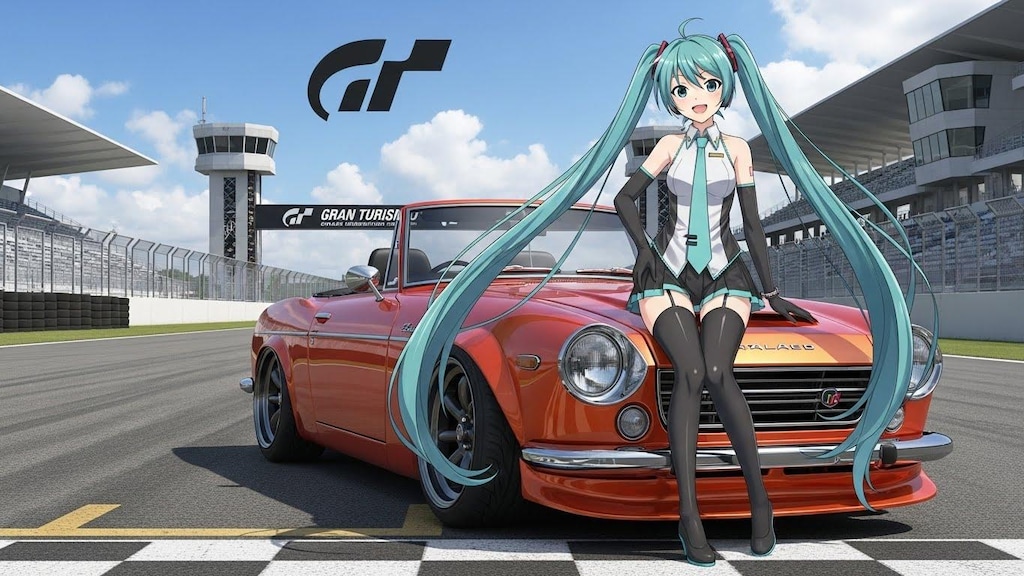 初音ミクとダットサンフェアレディ