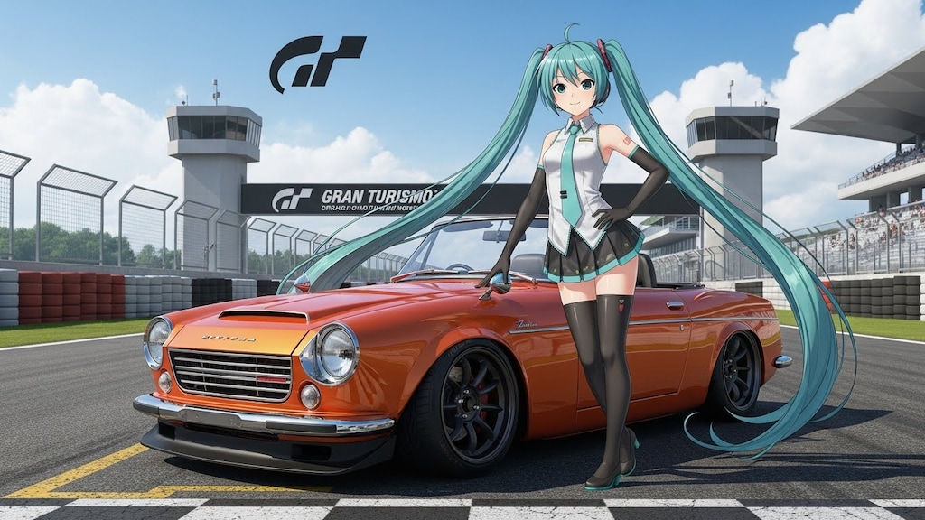 初音ミクとダットサンフェアレディ