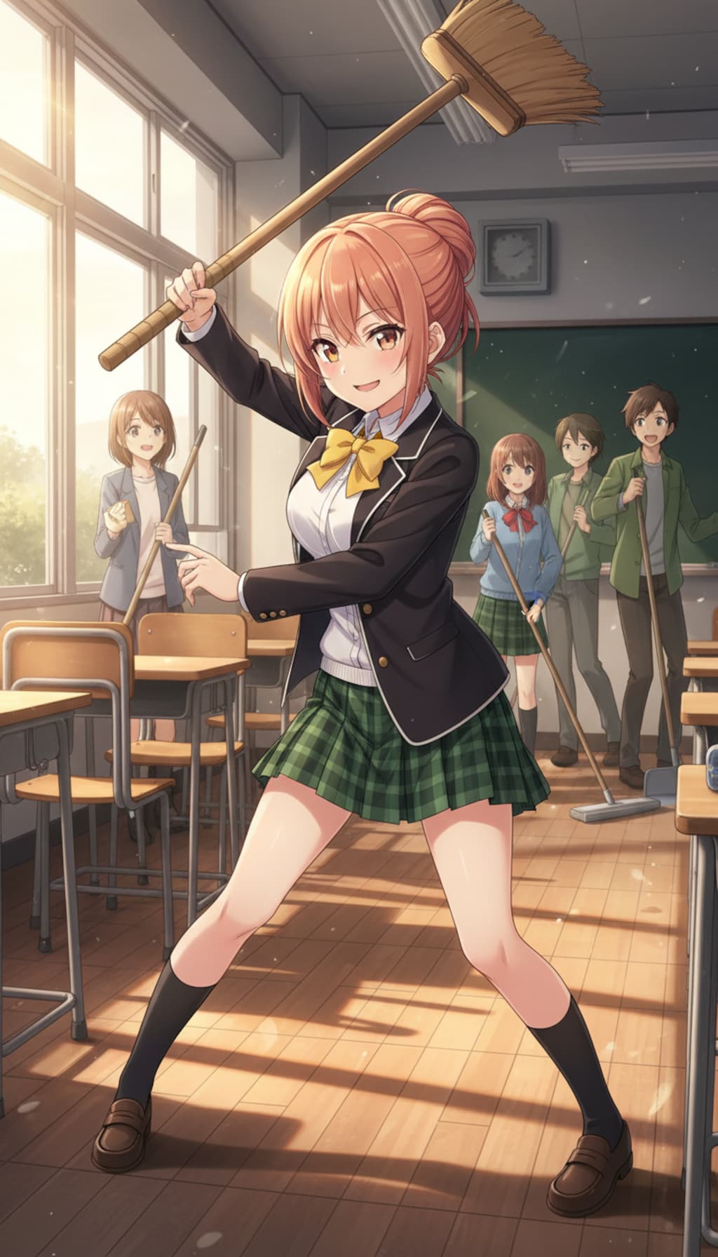 掃除中ふざける