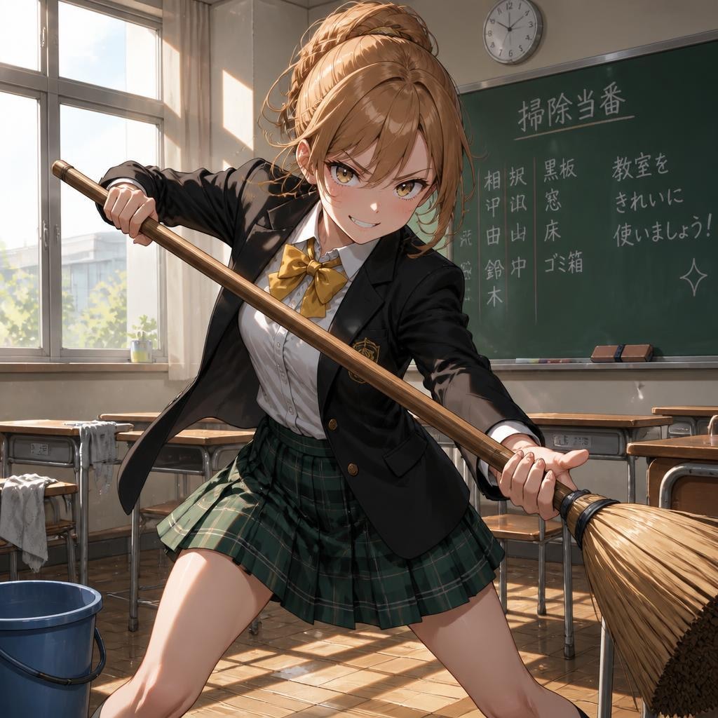 掃除中ふざける