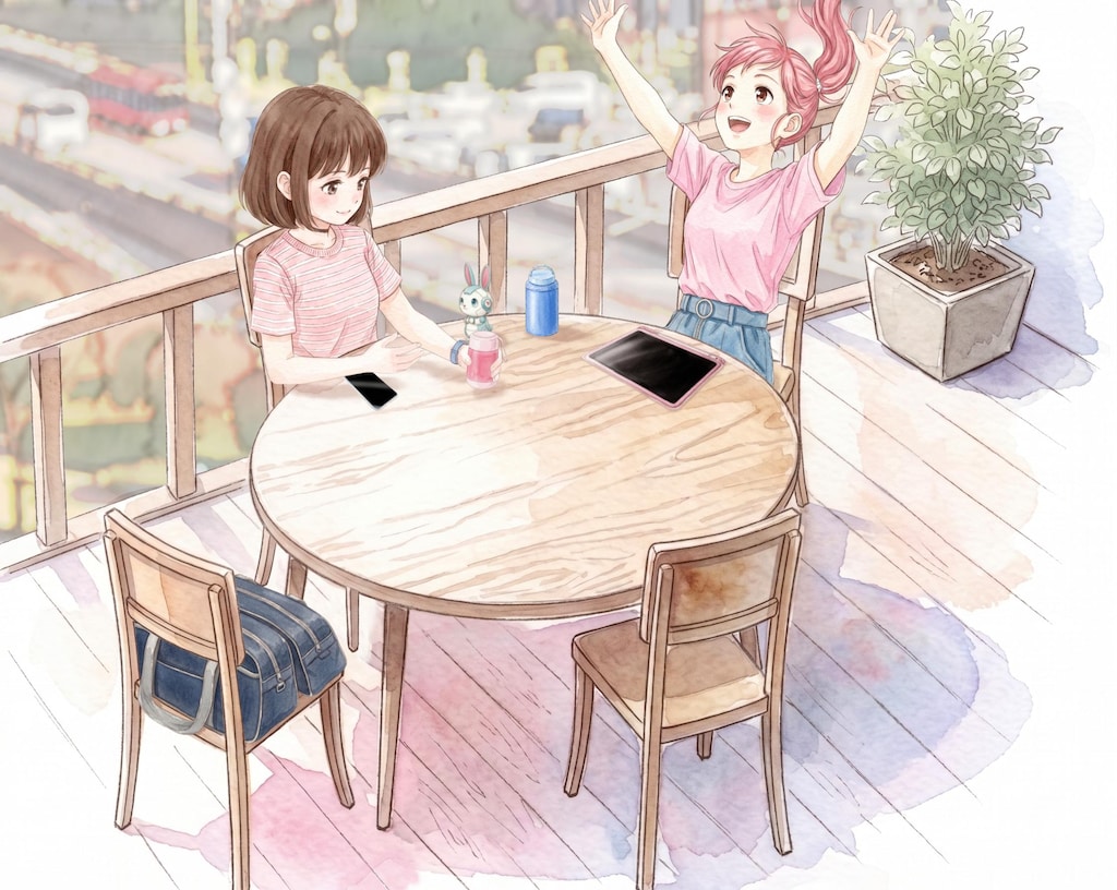 AIイラスト　「まんが　ミライ少女アイ　第二話用」