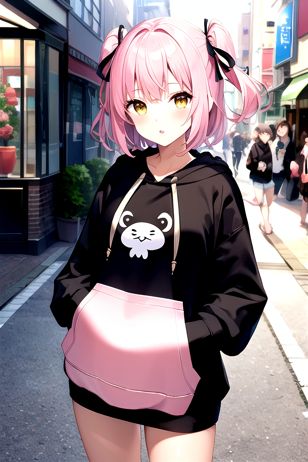 少しオーバーサイズのパーカーハルネ