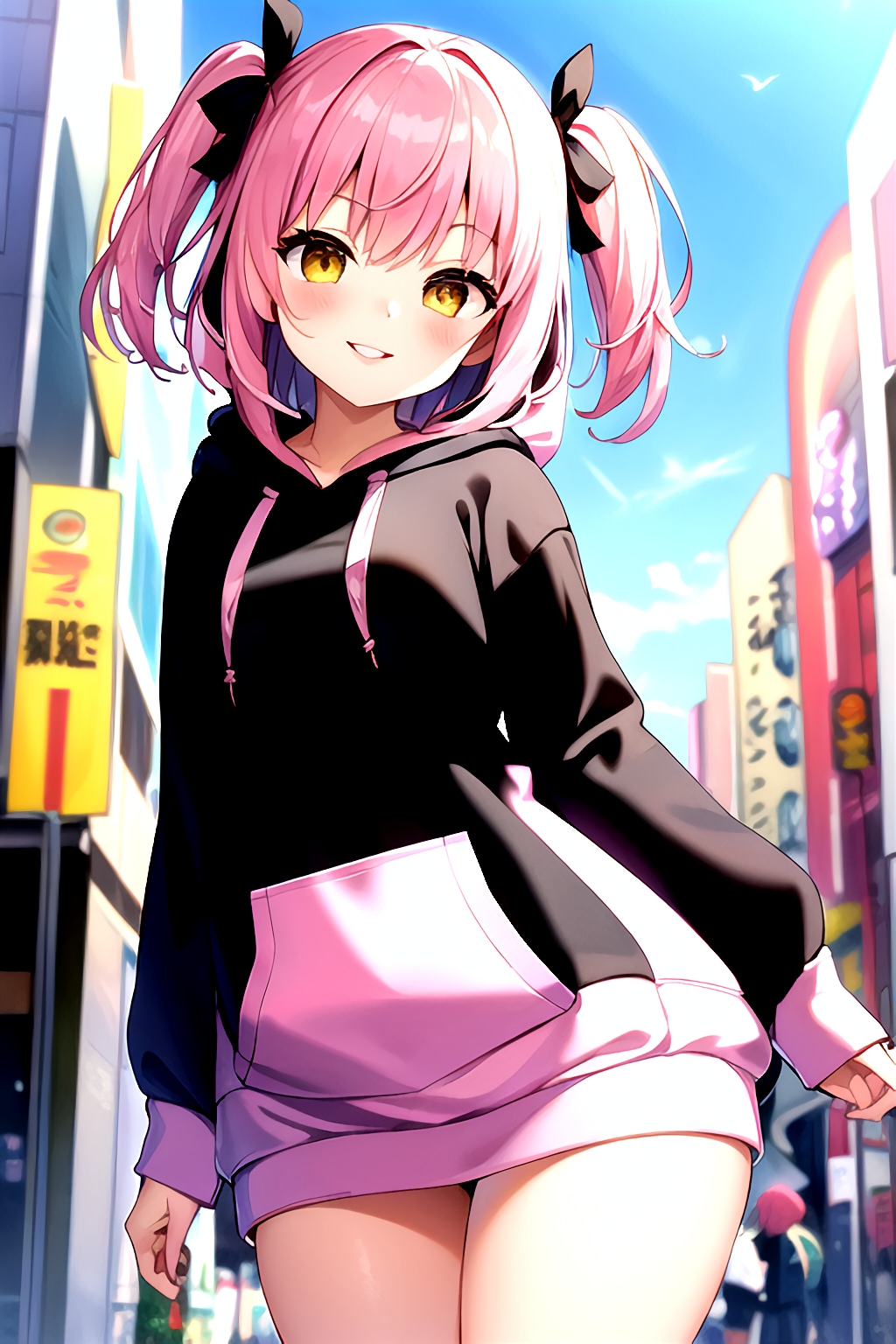 少しオーバーサイズのパーカーハルネ