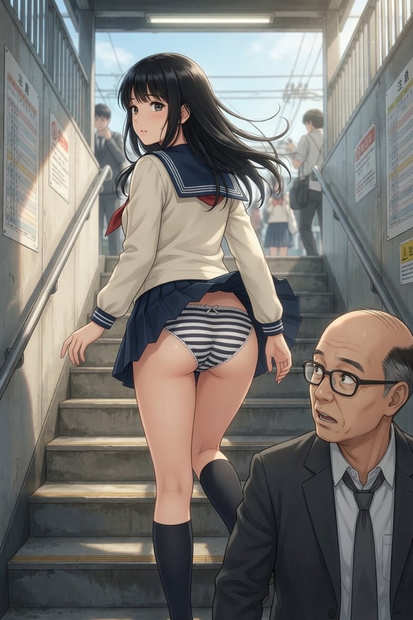 パンチラしても気にしない女の子