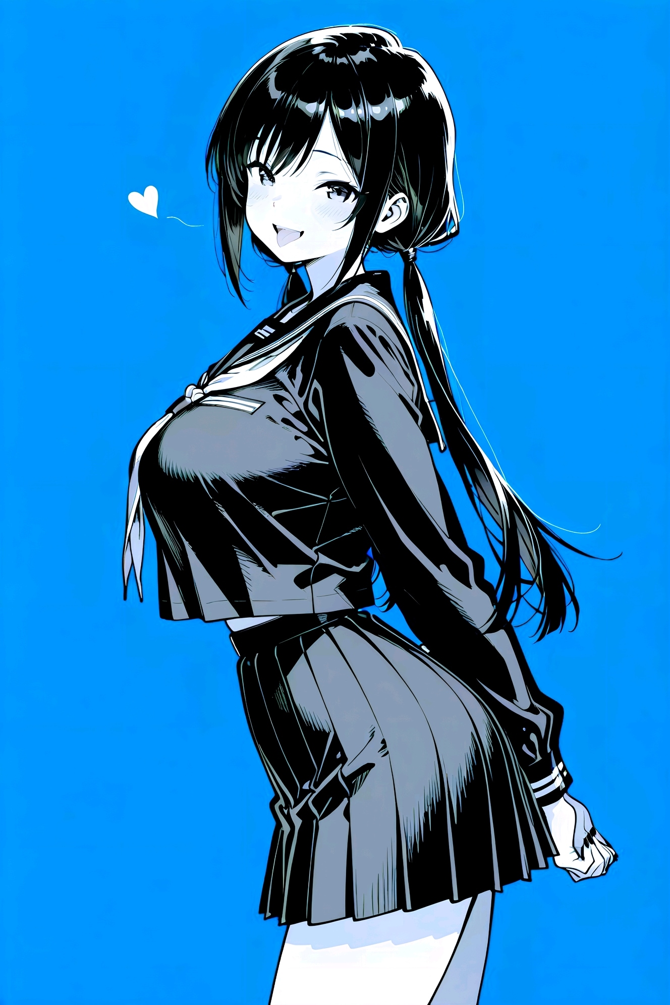 黒髪セーラー服 2 | の人気AIイラスト・グラビア