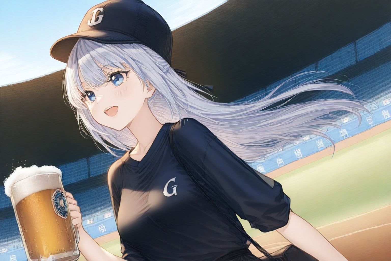 笑顔とビールで夏を満たす | の人気AIイラスト・グラビア