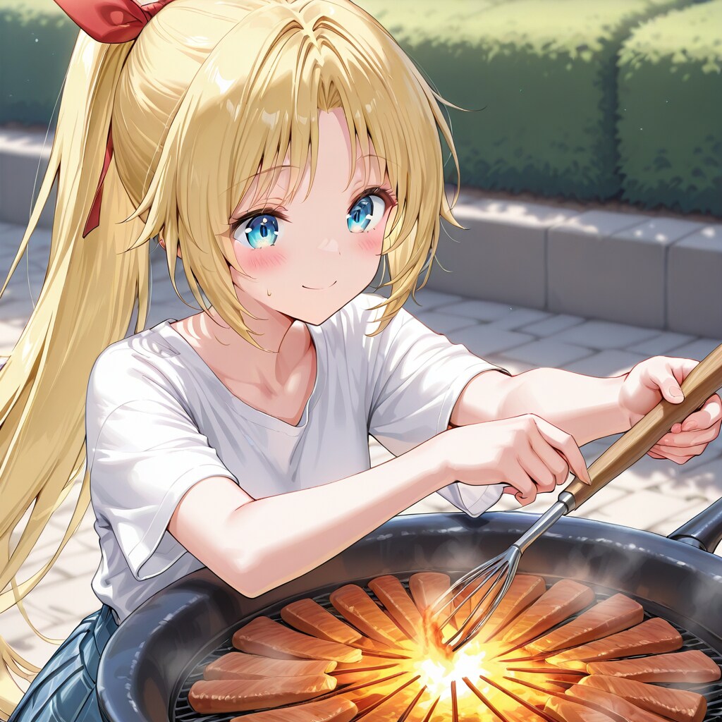 外でバーベキュー🌼