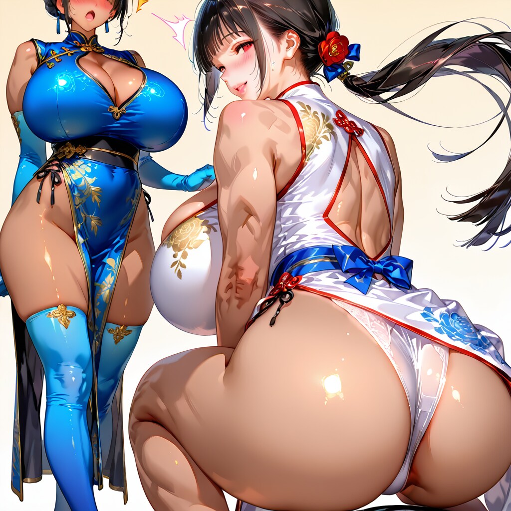 中華美女達を覗き見ていたのがバレた瞬間