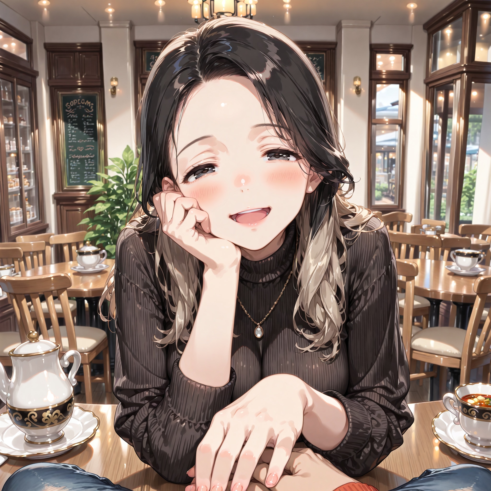 カフェデート　サナエさん