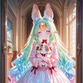 12枚）子猫を抱くケモ耳エルフさん 12枚目