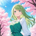緑髪の女の子　その２ 2枚目