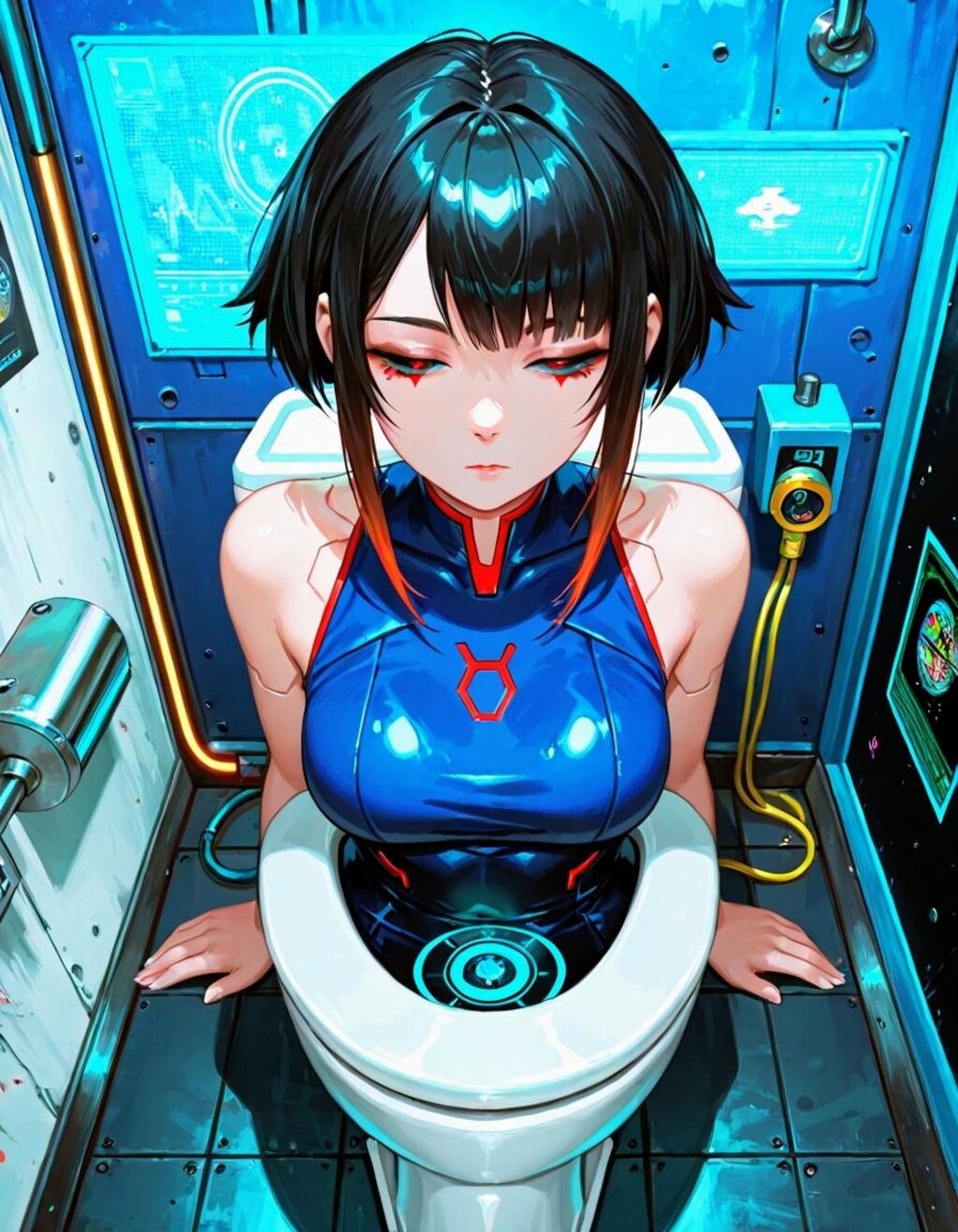 ジト目✕100年後のトイレ特集🚽