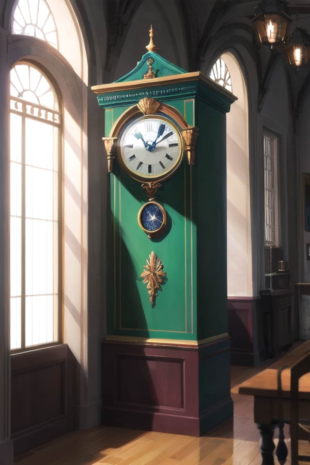 壁のなかの時計