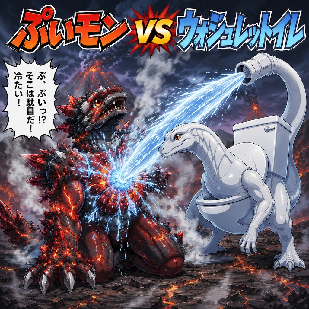ぷいモン VS ウォシュレットイレ