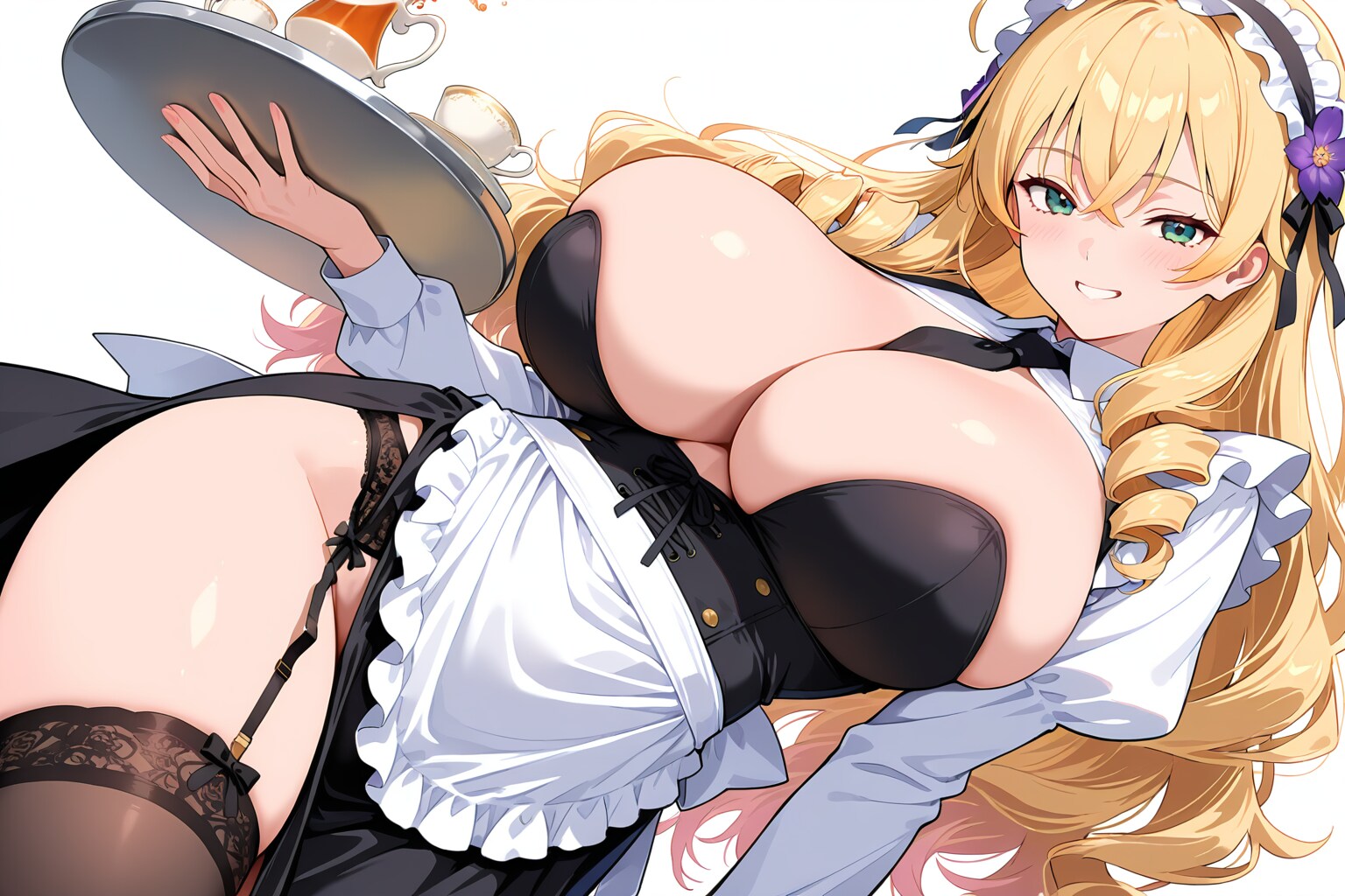 不機嫌金髪お嬢様45『メイド給仕』