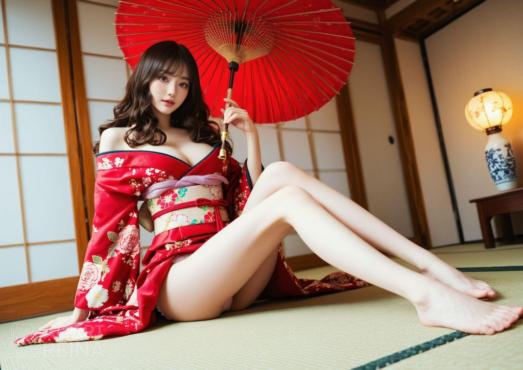 すみれ 畳 着物 パンチラ 座り姿勢 ワイド