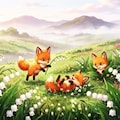 こぎつねたちの高原 3枚目