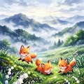 こぎつねたちの高原 2枚目