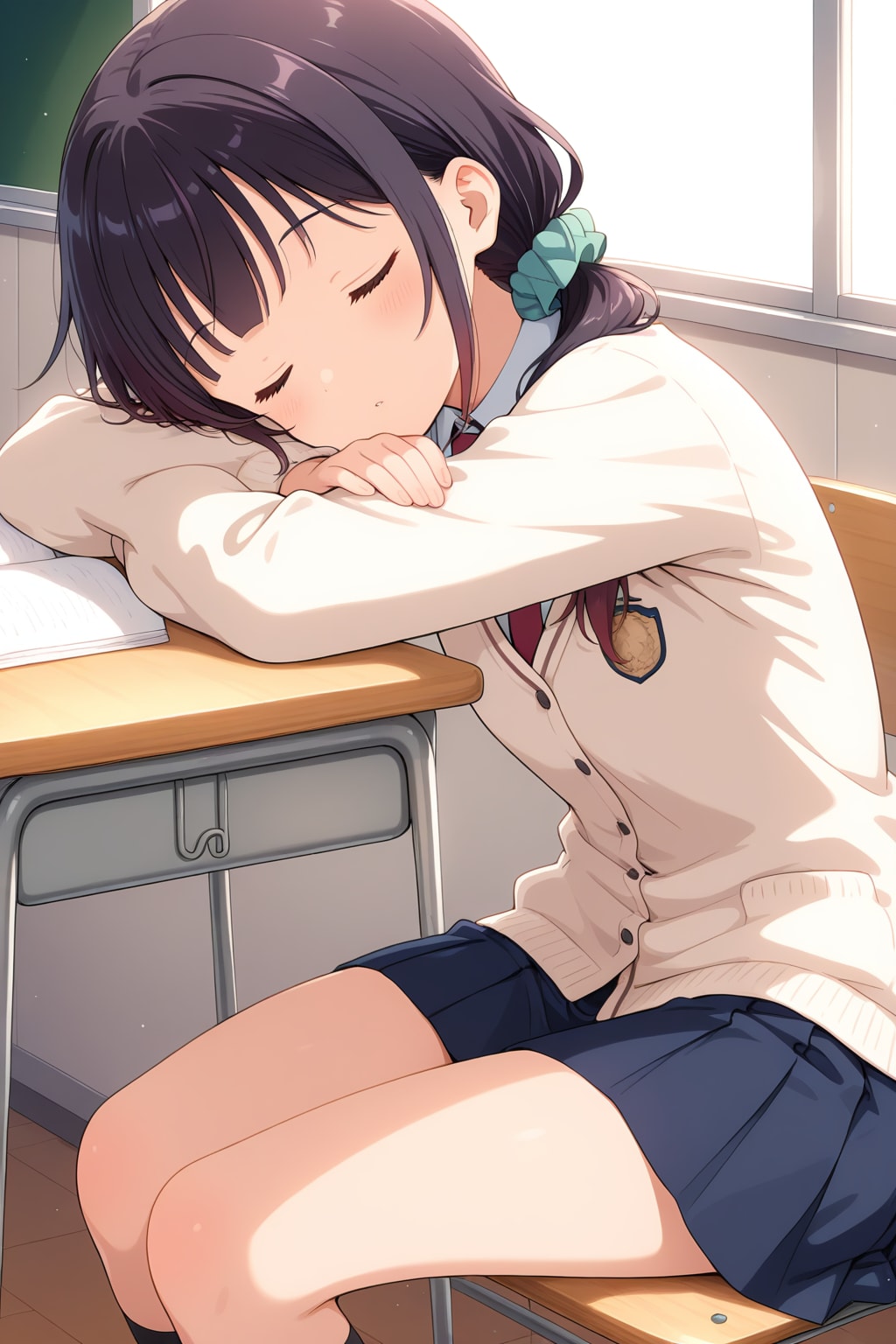 教室で居眠り💤 | の人気AIイラスト・グラビア