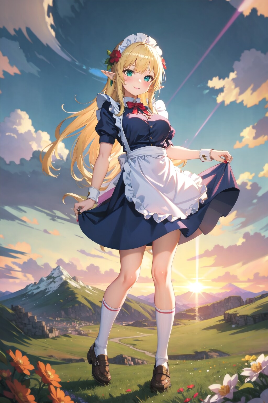 エルフと山とメイド