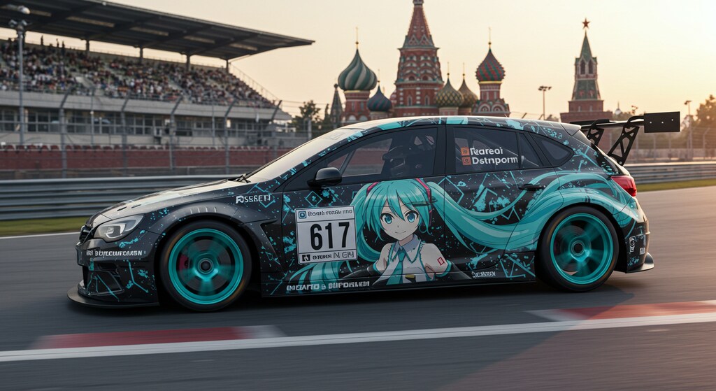 初音ミク痛車レーシングカーオペルアストラ