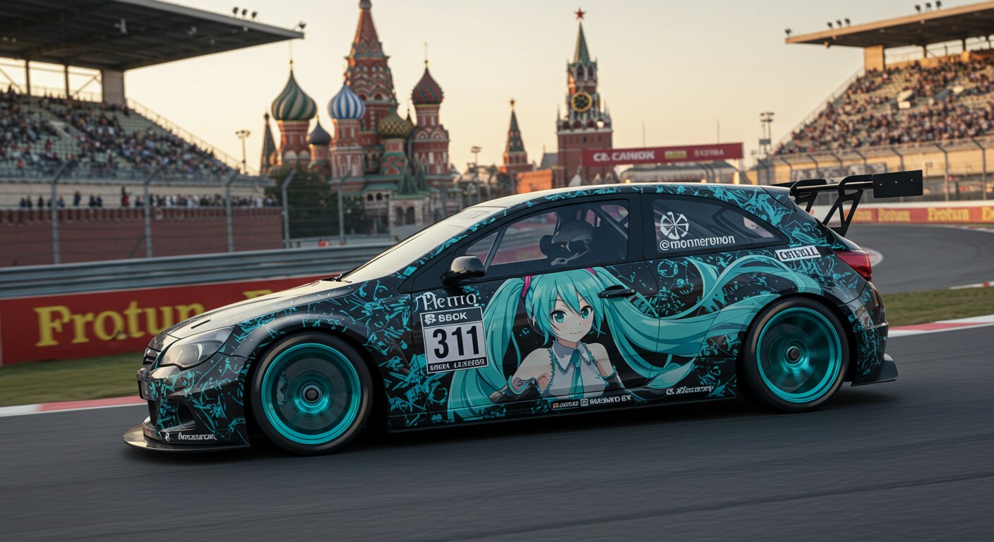 初音ミク痛車レーシングカーオペルアストラ | の人気AIイラスト・グラビア
